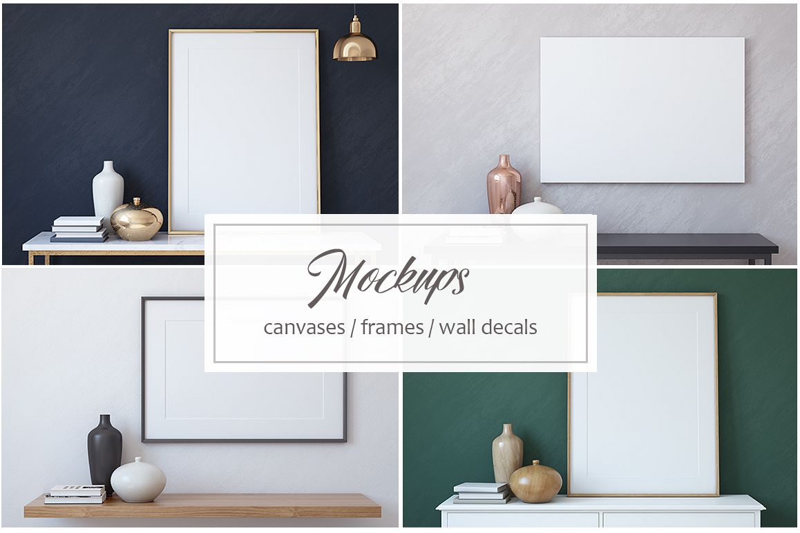 Frame&Canvas&Wall Decal Mock-ups. example image 1