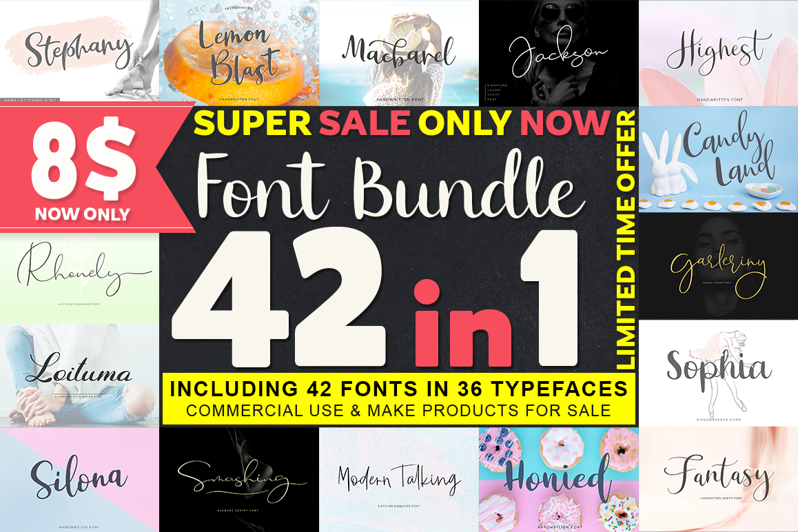 42 IN 1 NEW FONT BUNDLE example image