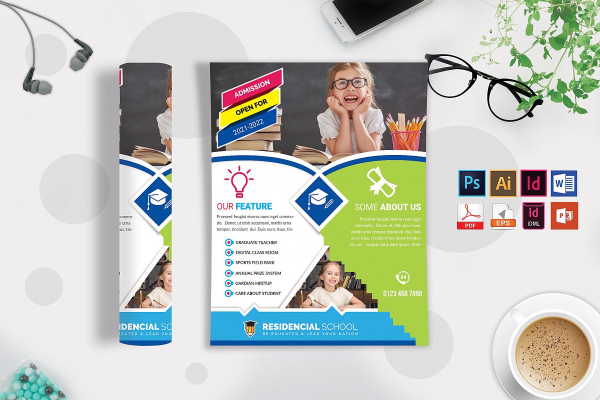 School Flyer Template Vol-09 example image 1