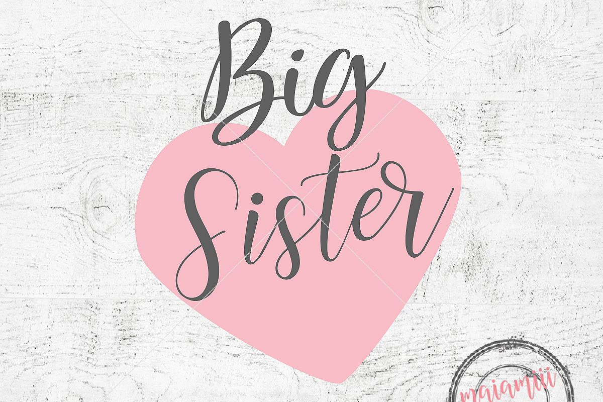 Download Big Sister SVG Cricut Cut File Big Sis Svg File Sister SVG ...