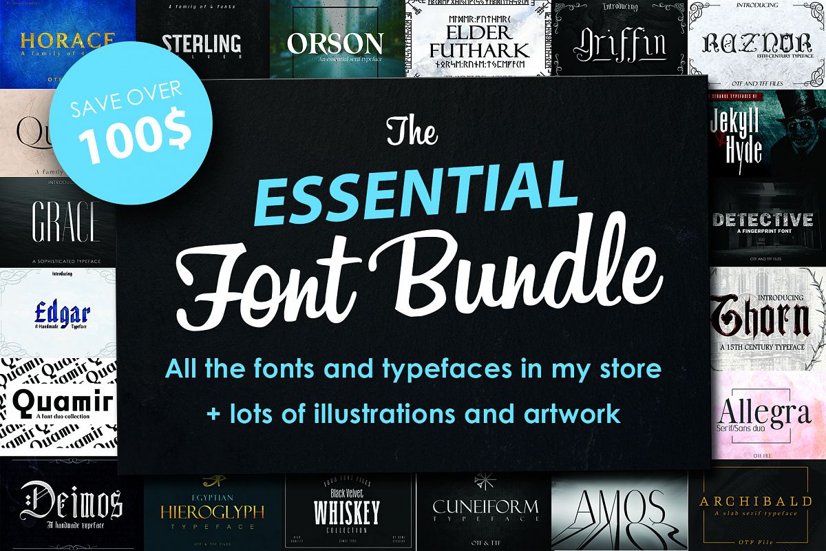 FONT BUNDLE, All my fonts for sale example image 1