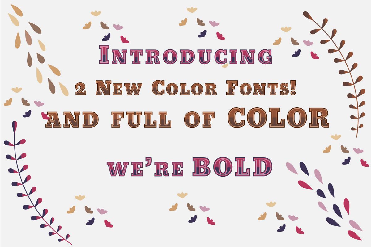 Purple meets Fuchsia and Carmel Toffee fonts example image 1