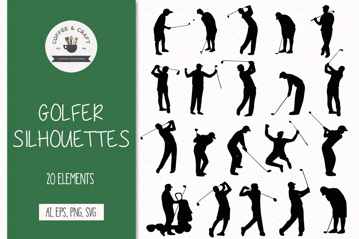 Golfer silhouettes example image 1
