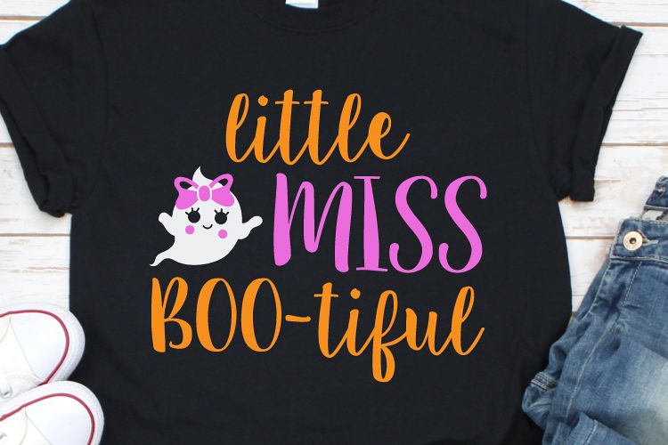 Little Miss Bootiful Svg, Cute Ghost Svg, Halloween Svg example image 1