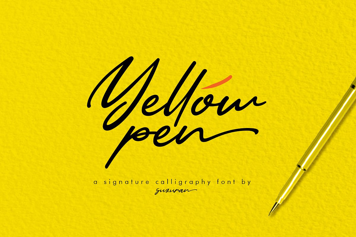 Yellow Pen Script example image 1