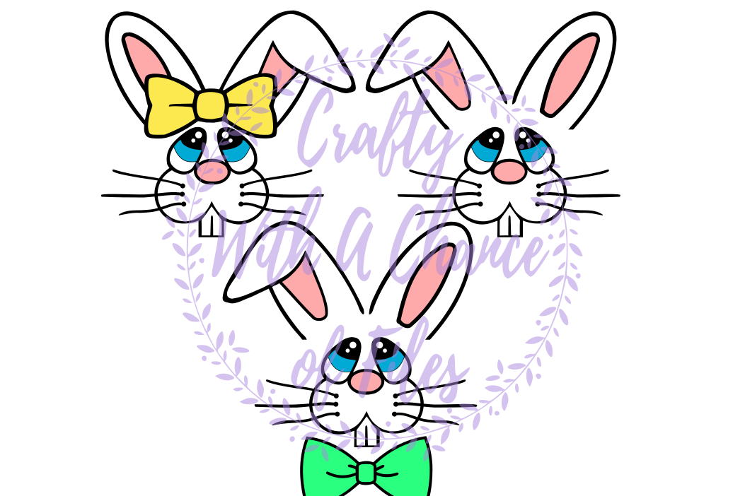 Easter Basket SVG - Bunny Face Designs example image 1