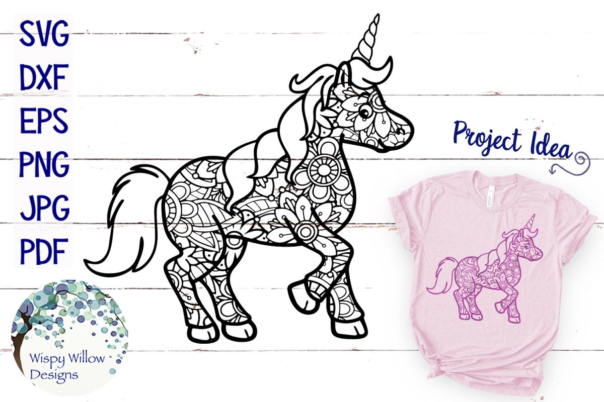 Download Unicorn Zentangle SVG (213999) | SVGs | Design Bundles