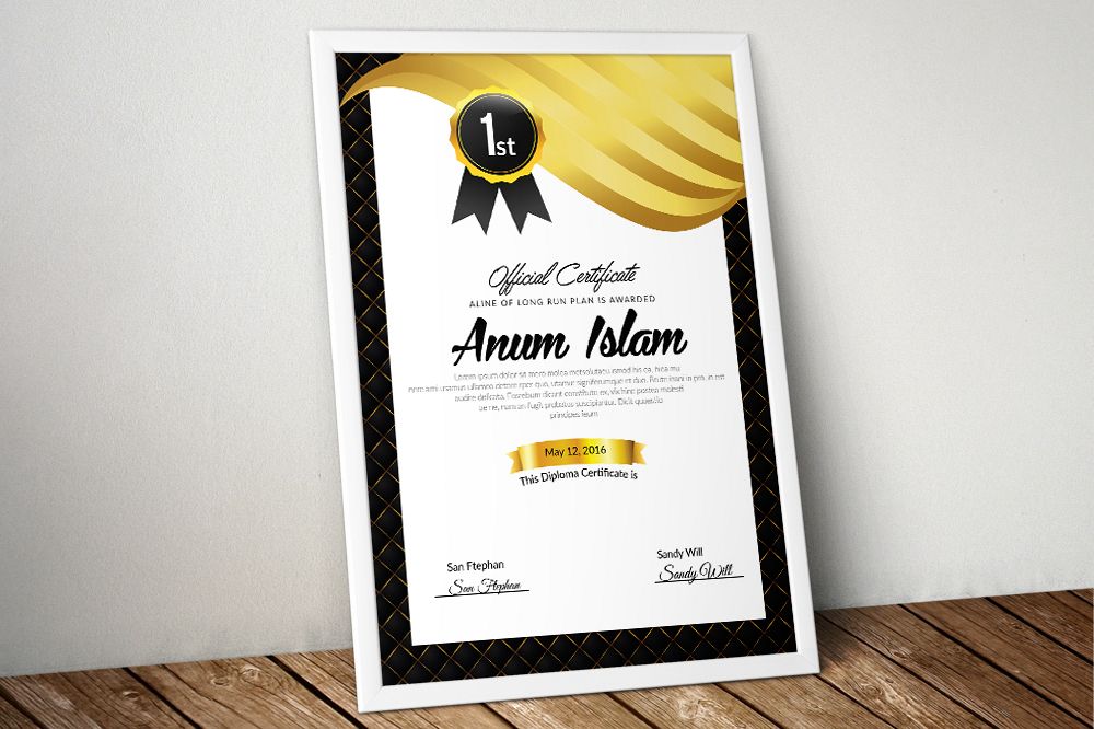 Professional Certificate Template example image 1