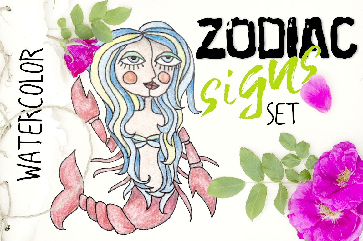 Zodiac signs set example image 1