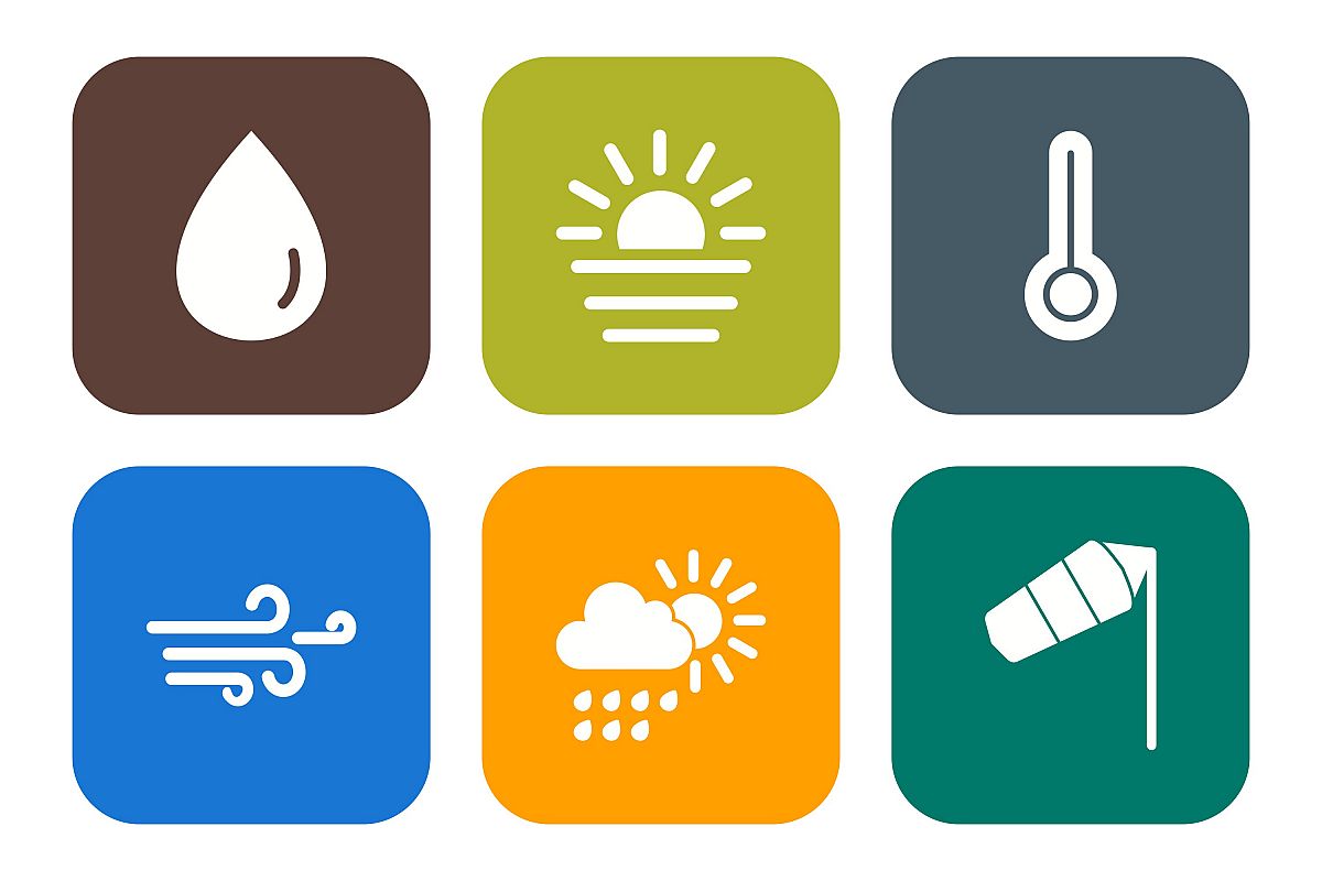 Set Of Weather And Season Icons example image 1