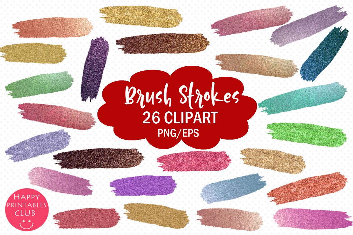 Brush Strokes Clipart- Clipart Brush Strokes example image 1