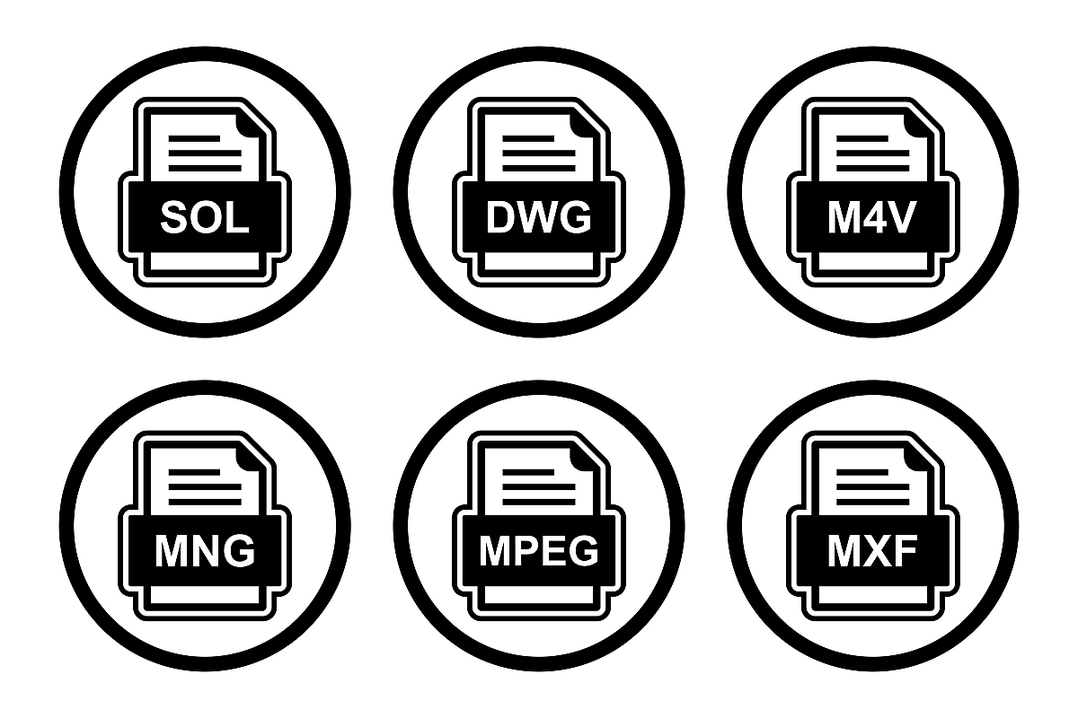 Set Of File Formats Icons example image 1
