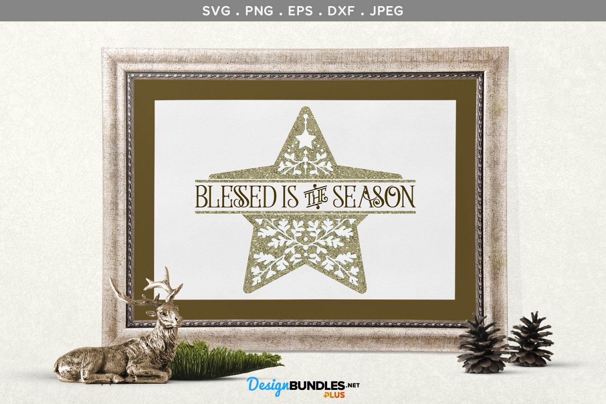Blessed is the Season - svg, printable example image 1