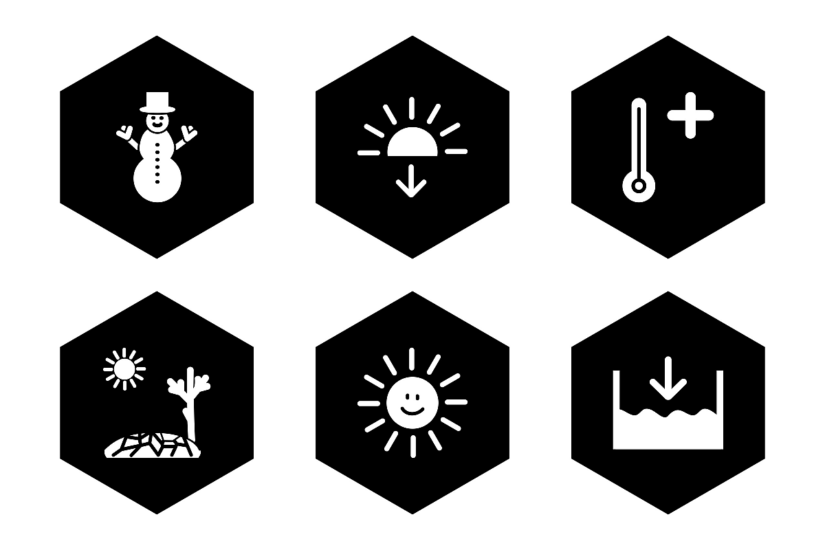 Set Of Weather And Season Icons example image 1