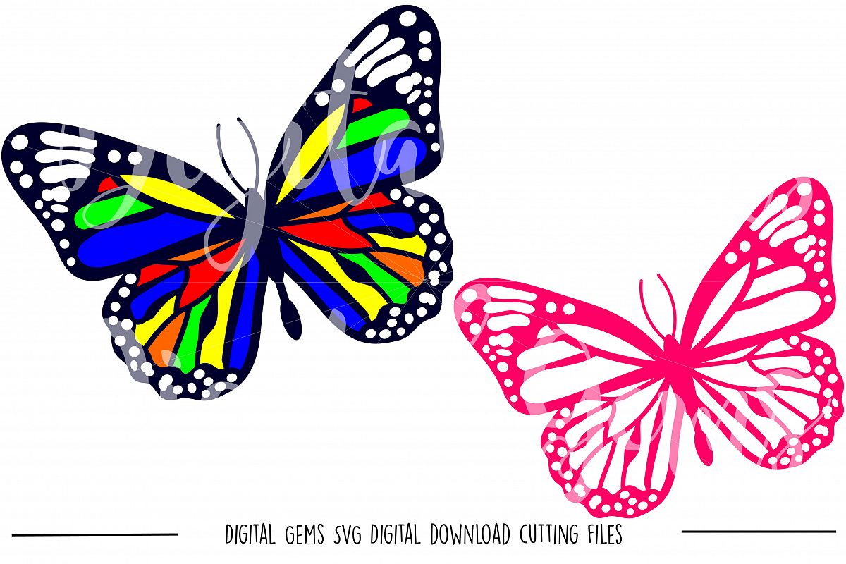 Butterfly SVG / DXF / EPS / PNG files example image 1