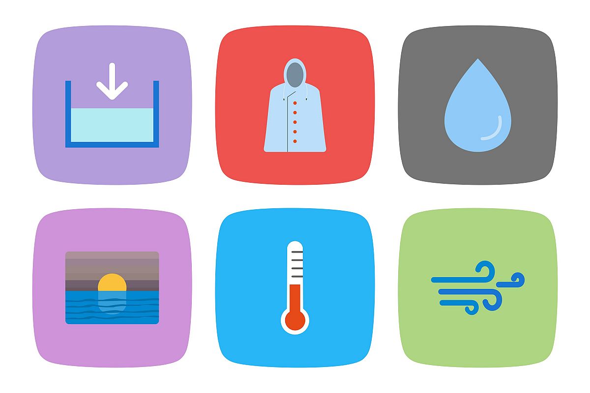 Set Of Weather And Season Icons example image 1