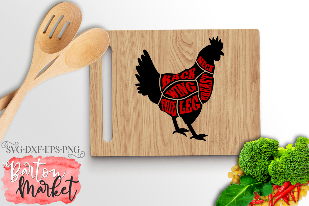 Chicken Butcher SVG DXF EPS PNG example image 1
