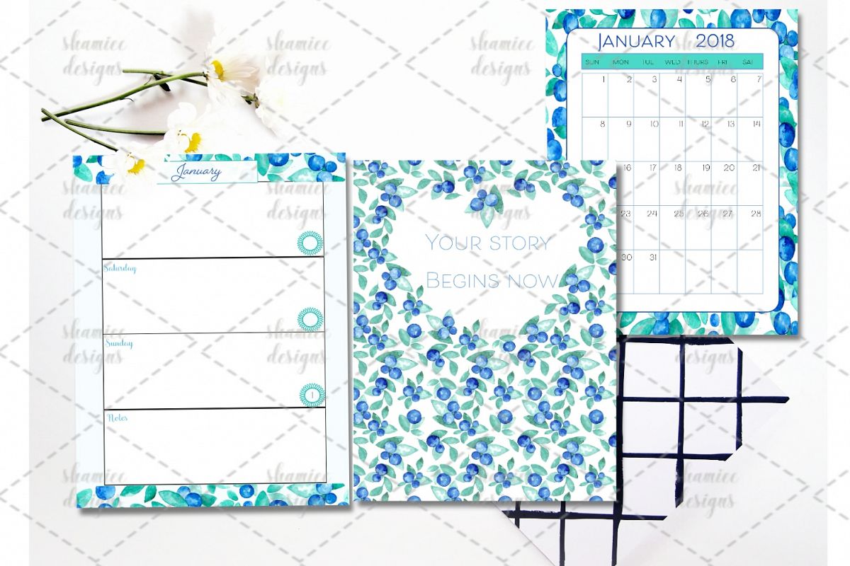 2018 Blueberry Planner example image 1
