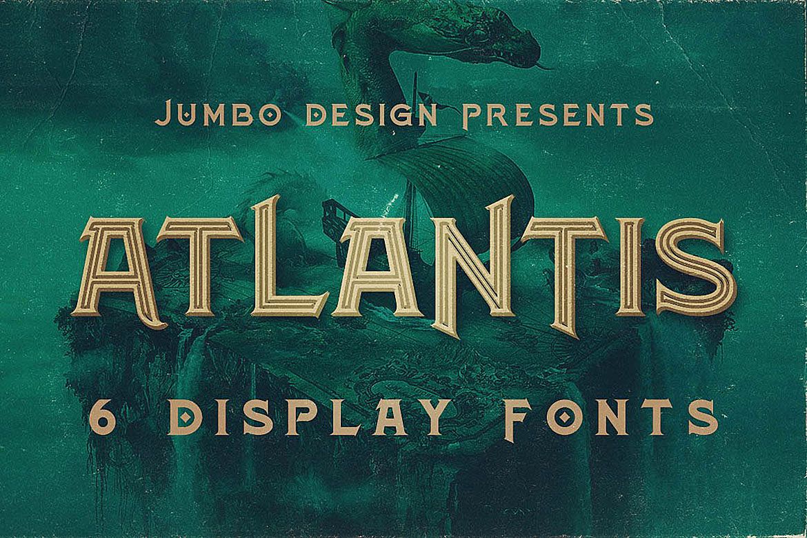 Atlantis - Vintage Style Font example image 1