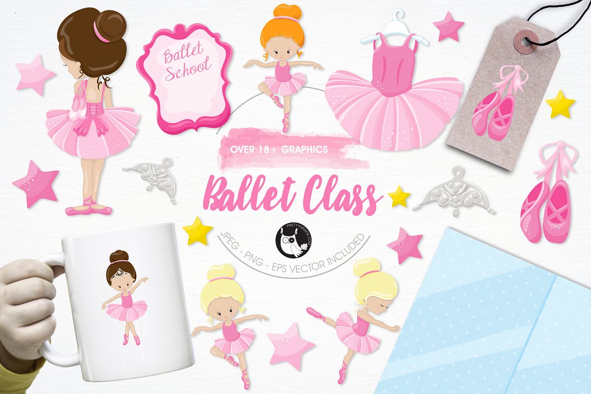 Ballet Class graphics and illustrations example image 1