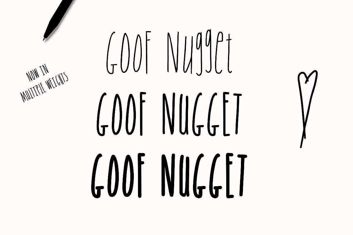 Goof Nugget - a fun multi weight sans serif font example image 1