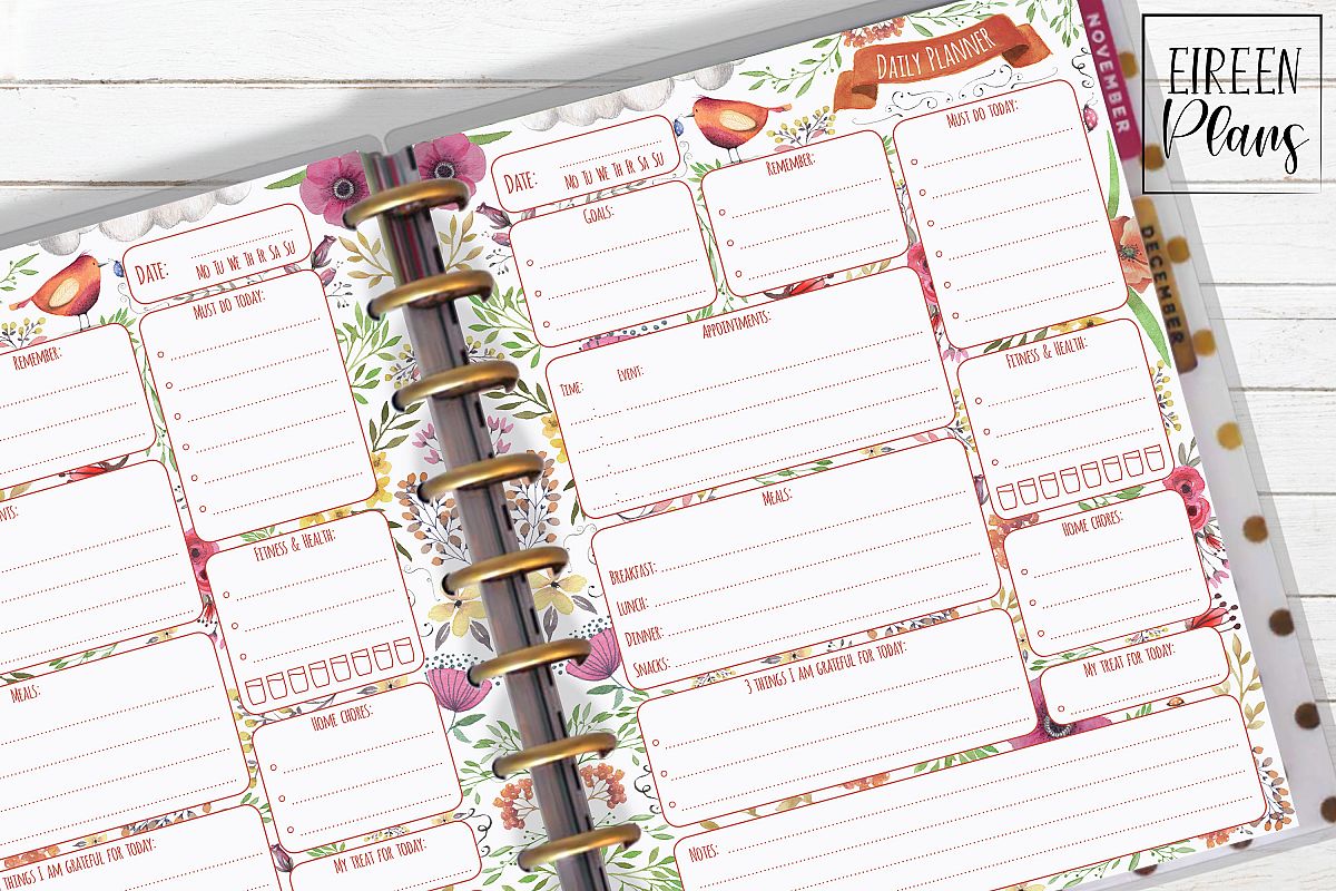 Daily Printable for Classic Happy Planner example image 1