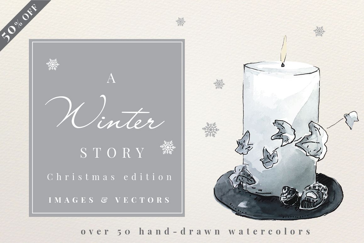 A Winter Story - Watercolors example image 1