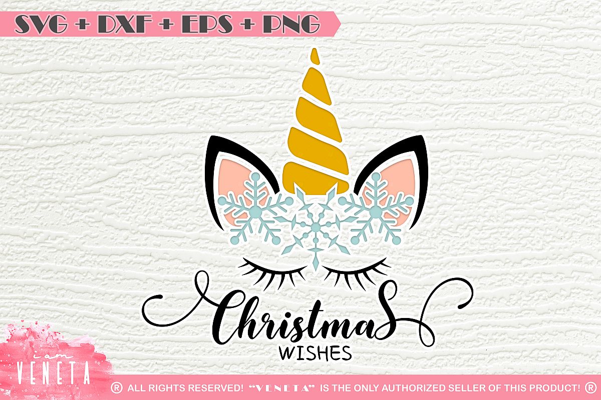Download Unicorn | Christmas | Snowflakes | SVG DXF EPS |Cutting File