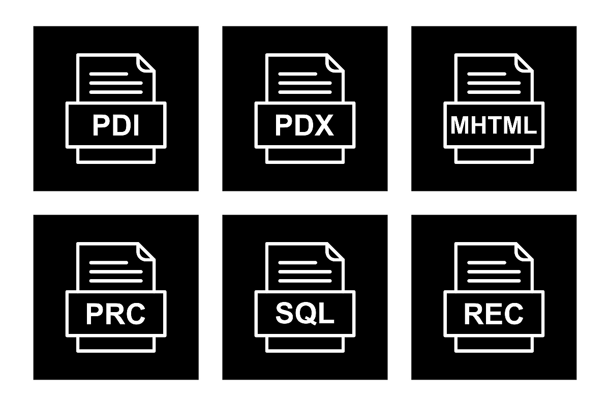 Set Of File Formats Icons example image 1