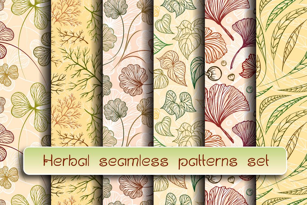 Herbal patterns set example image 1