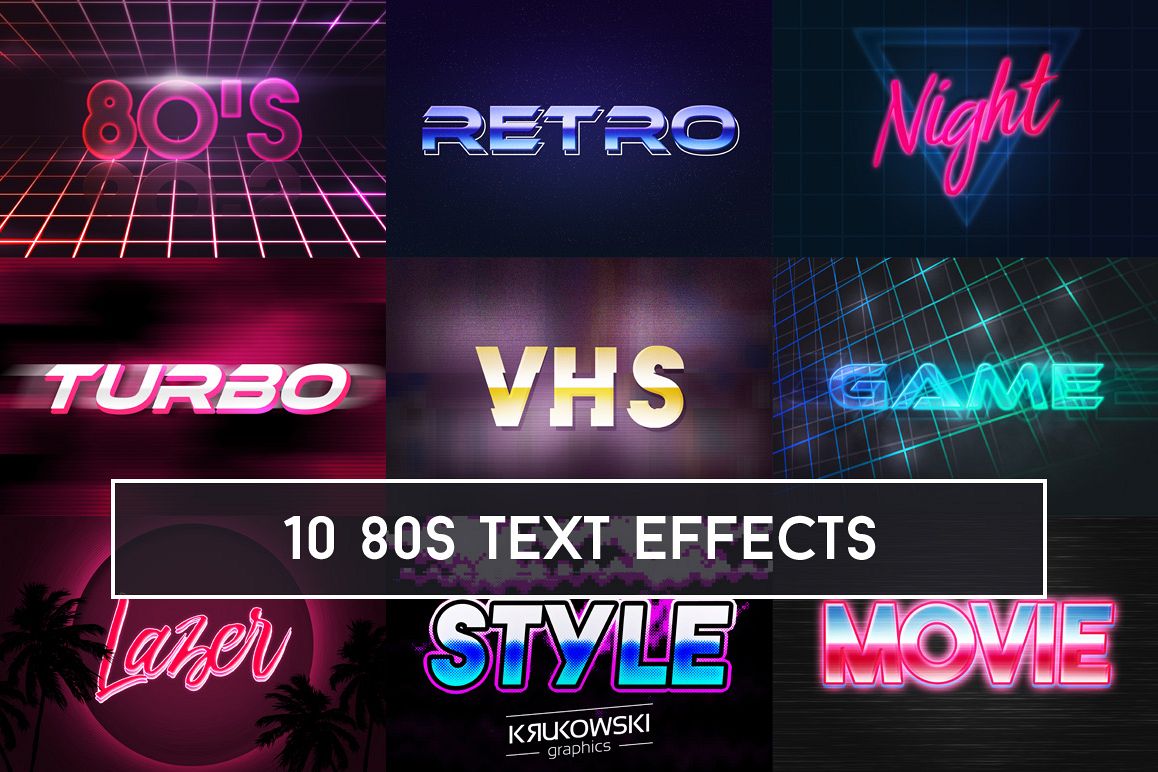 80's Retro Text Effect Mockup example image 1