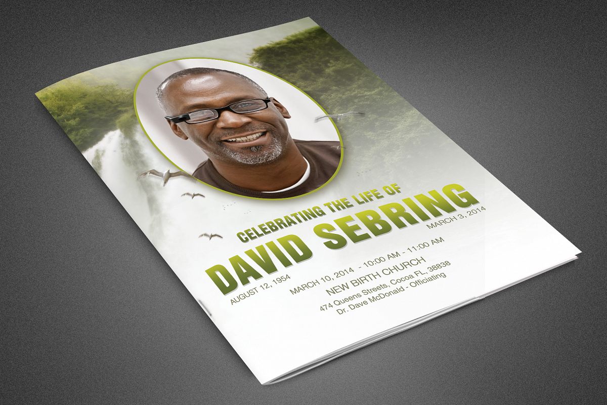 Fountain Breeze Funeral Program example image 1