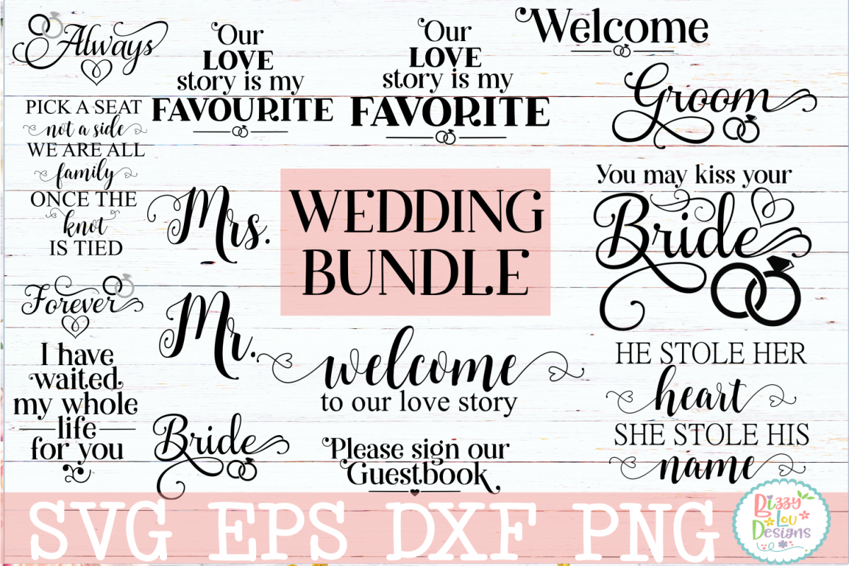 Download Wedding Bundle SVG Cut file (179928) | SVGs | Design Bundles