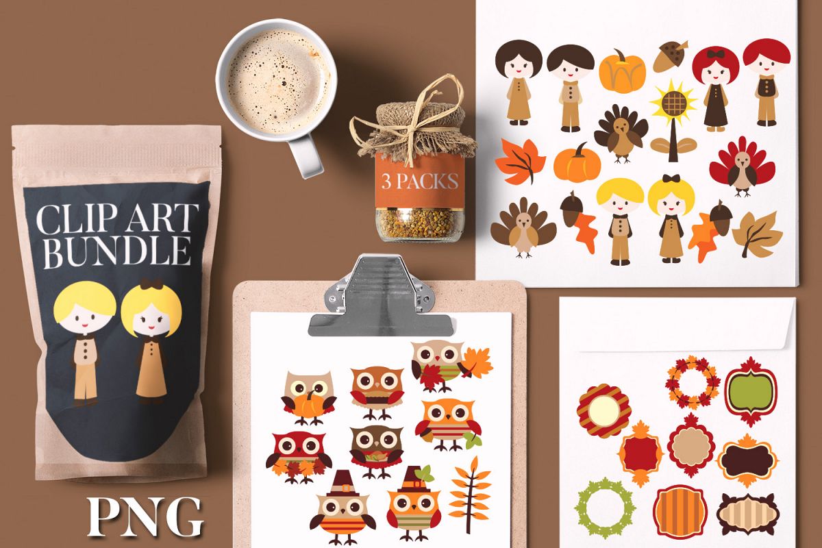 Download Thanksgiving Illustrations And Graphics Bundle