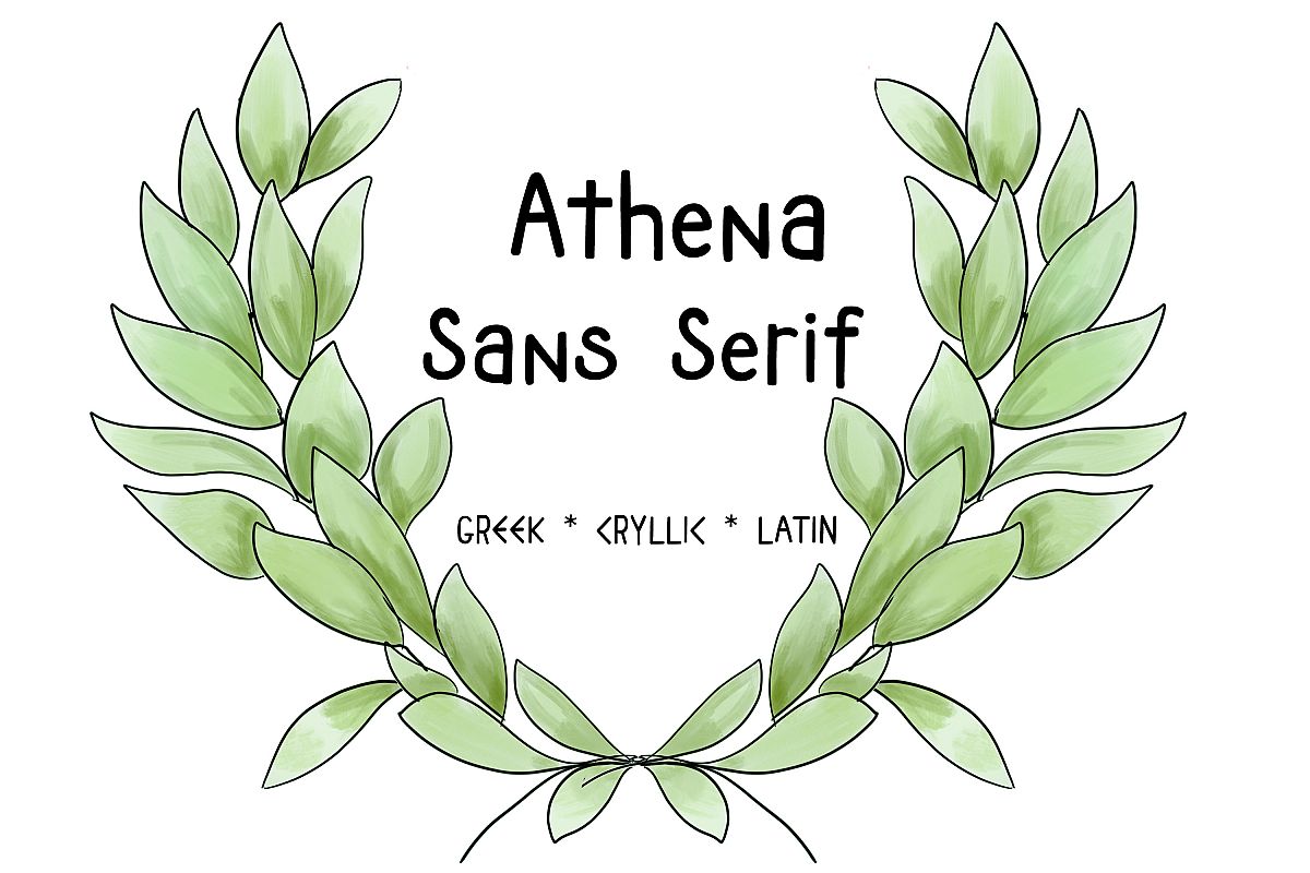 ATHENA SANS SERIF FONT - Greek, Cyrillic and Latin Typeface example image 1