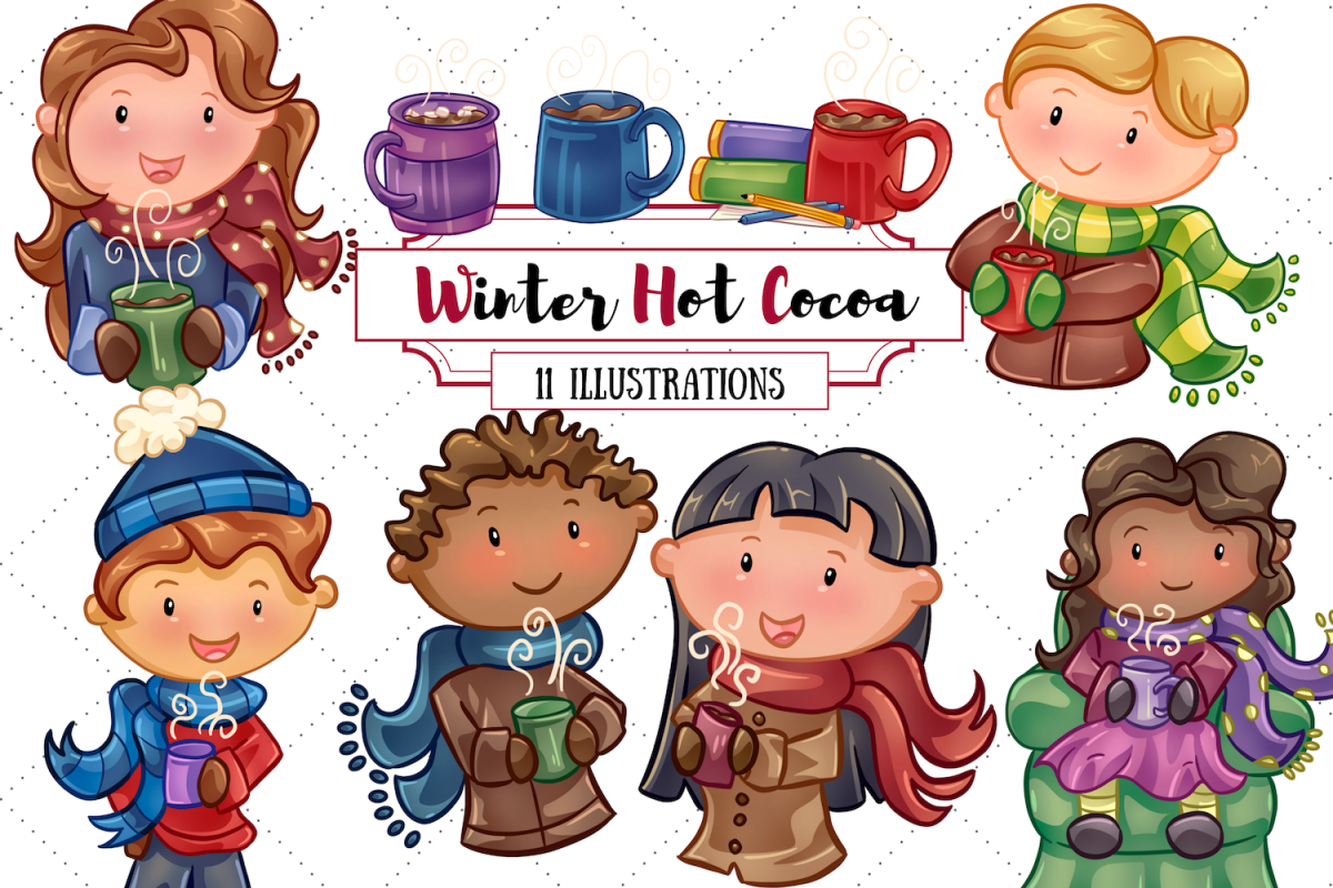 Winter Hot Cocoa Time Illustrations example image 1