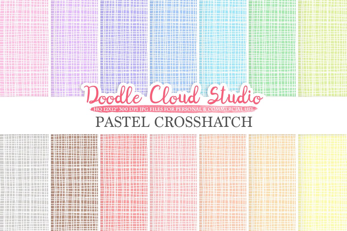 Pastel Crosshatch digital paper, Crosshatch pattern, Digital Crosshatch, pastel background, Instant Download for Personal & Commercial Use example image 1