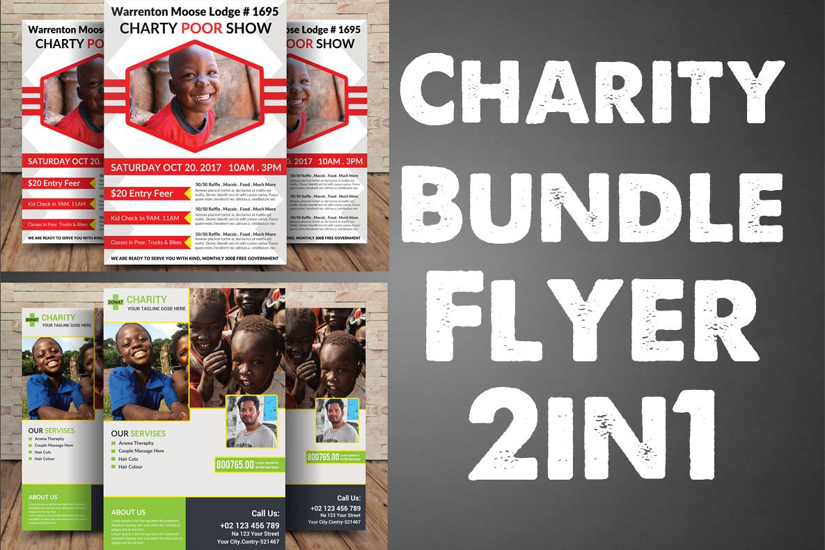 Charity Bundle Flyer 2in1 example image 1