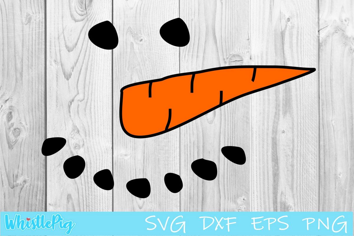 Snowman Face Svg Snowman SVG DXF EPS PNG example image 1