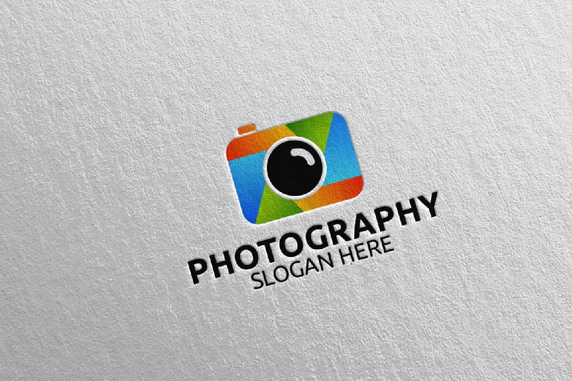 Abstract Camera Photography Logo 9 example image 1