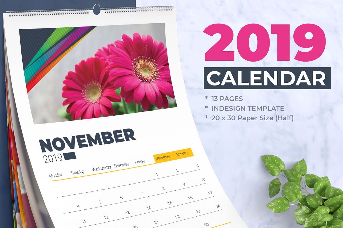 2019 Wall Calendar / Planner example image 1