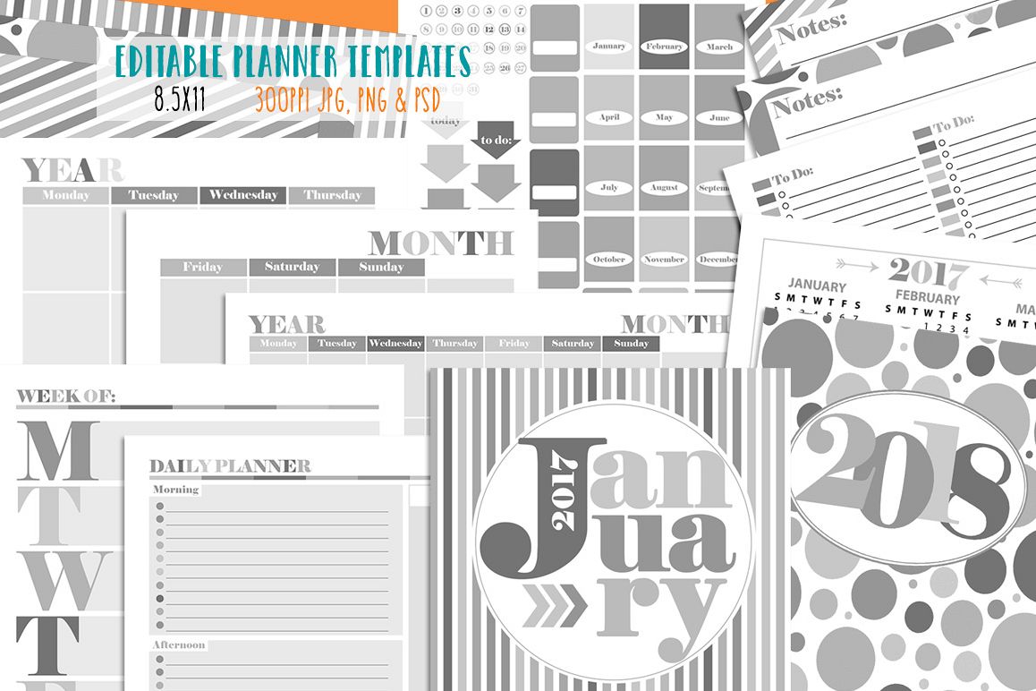 Customizable Planner Templates example image 1