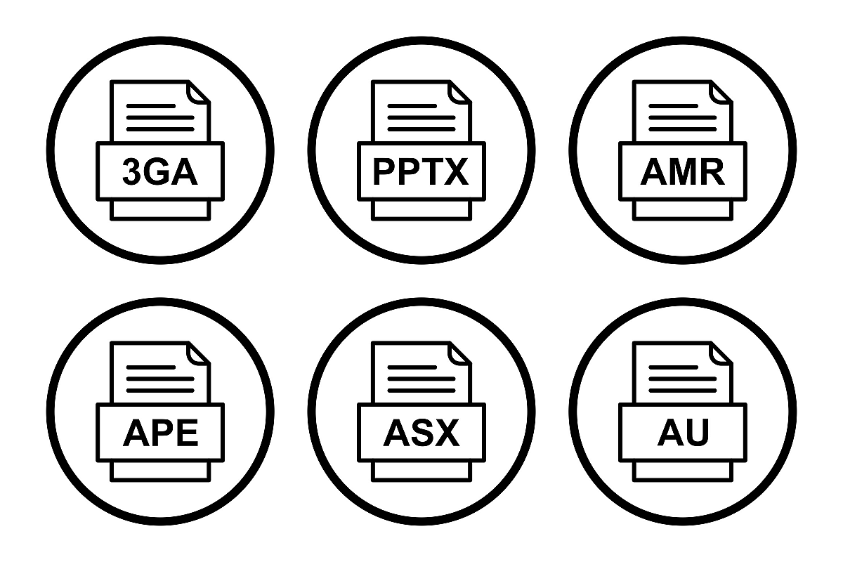 Set Of File Formats Icons example image 1