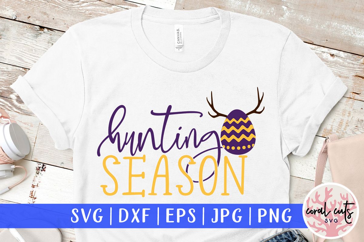 Hunting season - Easter SVG EPS DXF PNG Cutting File example image 1
