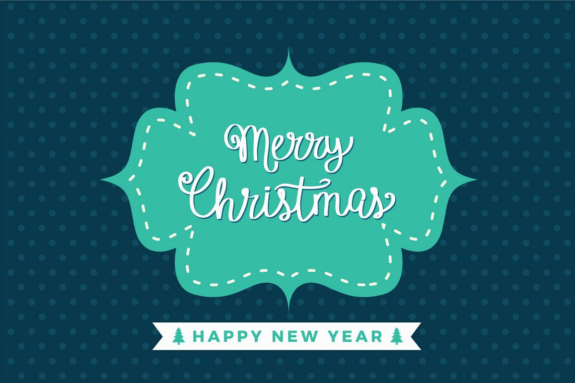 Merry Christmas and New Year greeting card example image 1