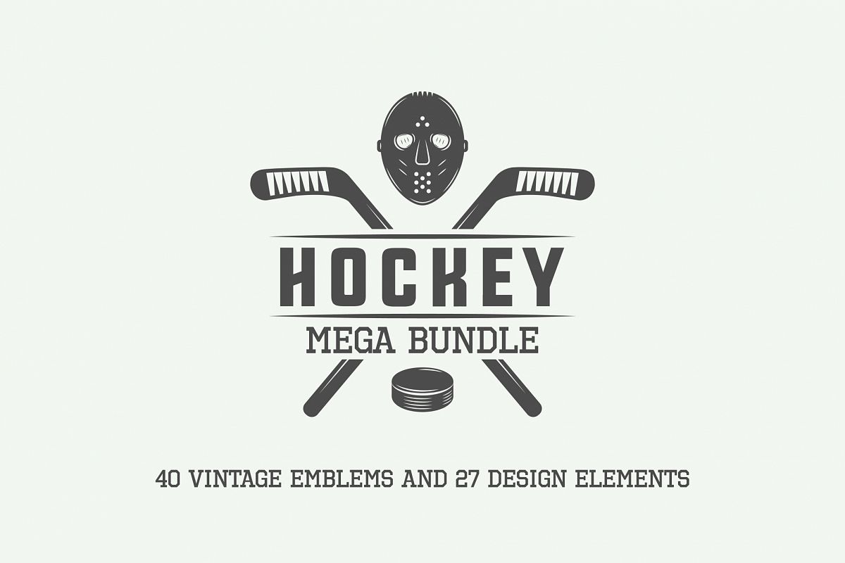 Vintage Hockey Emblems Bundle example image 1