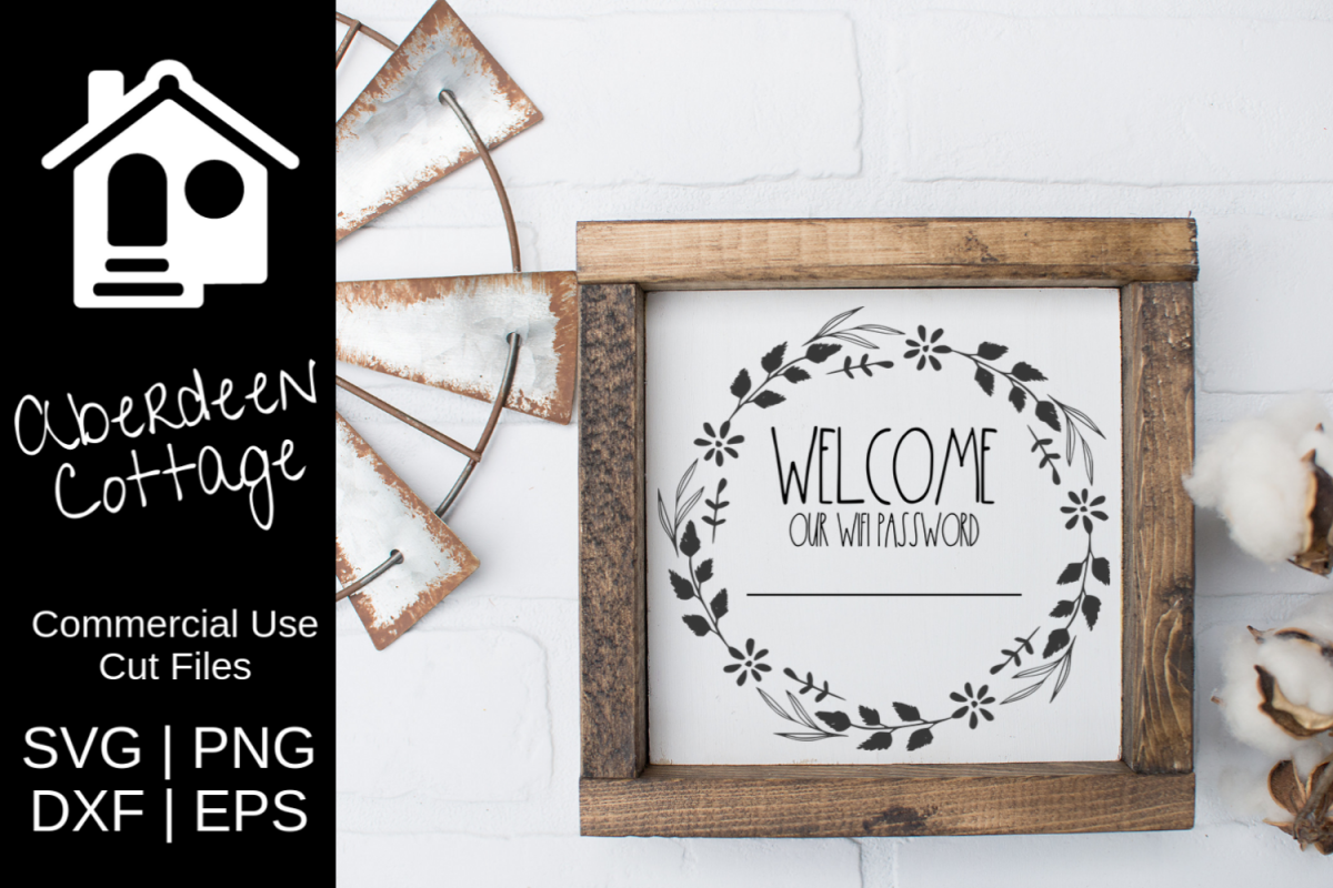 Farmhouse Style Wifi Network SVG Sign example image 1