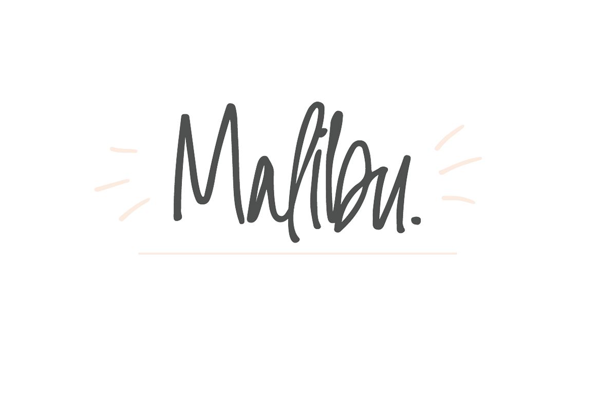 Malibu | Handwritten Font + Extras example image 1