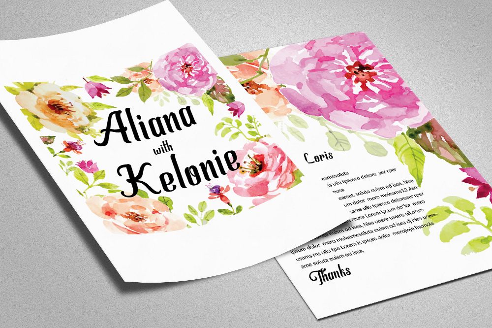 Double Sided Save The Date Card example image 1