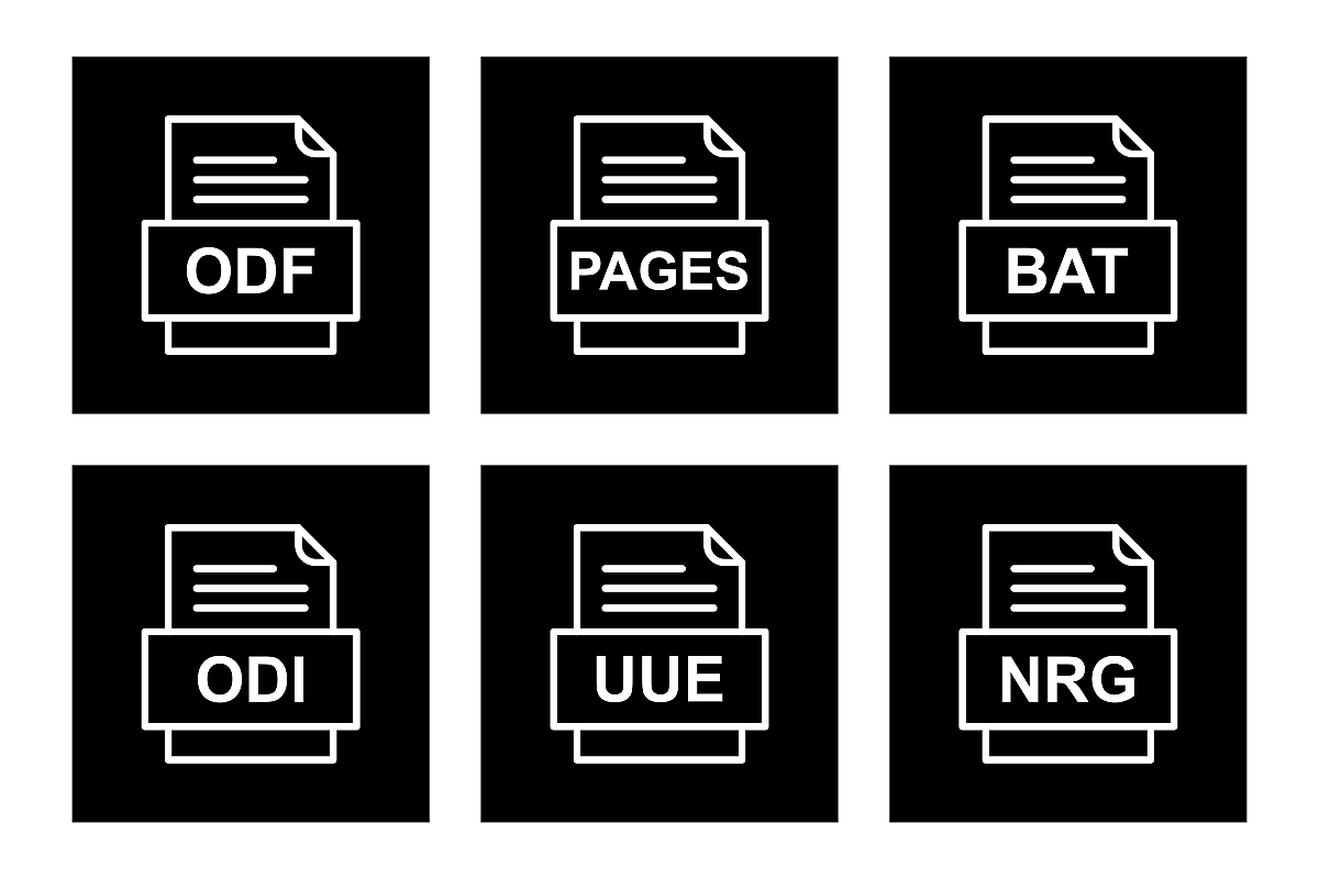 Set Of File Formats Icons example image 1